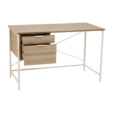 Light Oak Veneer Effect Desk with 2 Drawers | Bradbury