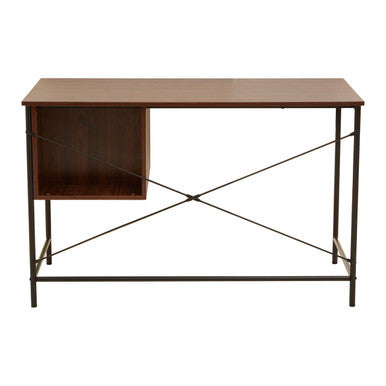 Dark Brown Walnut Veneer Effect Desk with Drawers | Bradbury