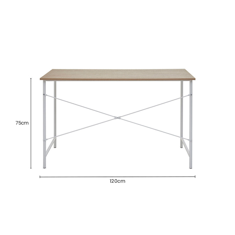 Natural Oak Veneer Effect Top Desk | Bradbury