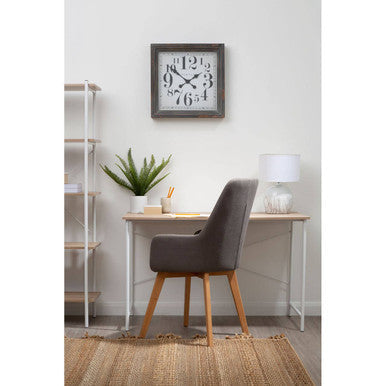 Natural Oak Veneer Effect Top Desk | Bradbury