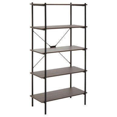 Five Tier Dark Oak Shelf Unit | Bradbury