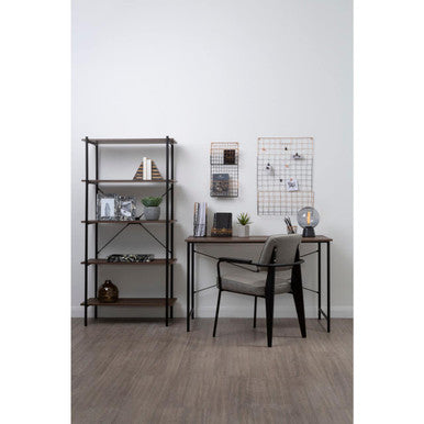Five Tier Dark Oak Shelf Unit | Bradbury