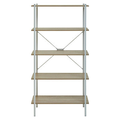 Five Tier Natural Oak Shelf Unit | Bradbury