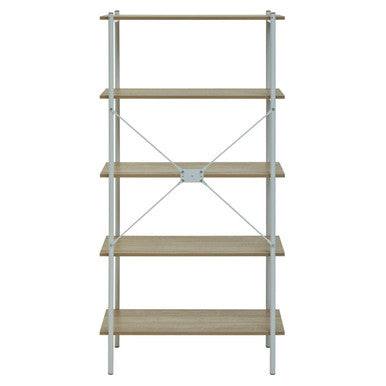 Five Tier Natural Oak Shelf Unit | Bradbury