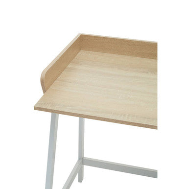 Natural Oak Veneer Effect Top One Drawer Desk | Bradbury