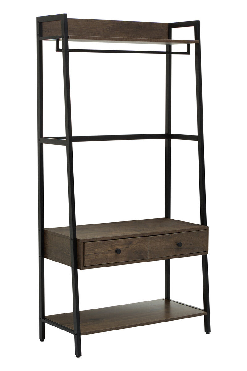 Dark Oak Effect Open Wardrobe | Bradbury