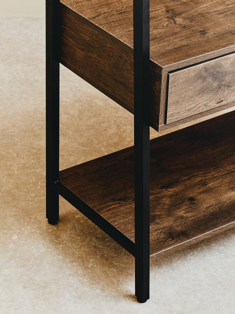 Dark Oak Effect Open Wardrobe | Bradbury