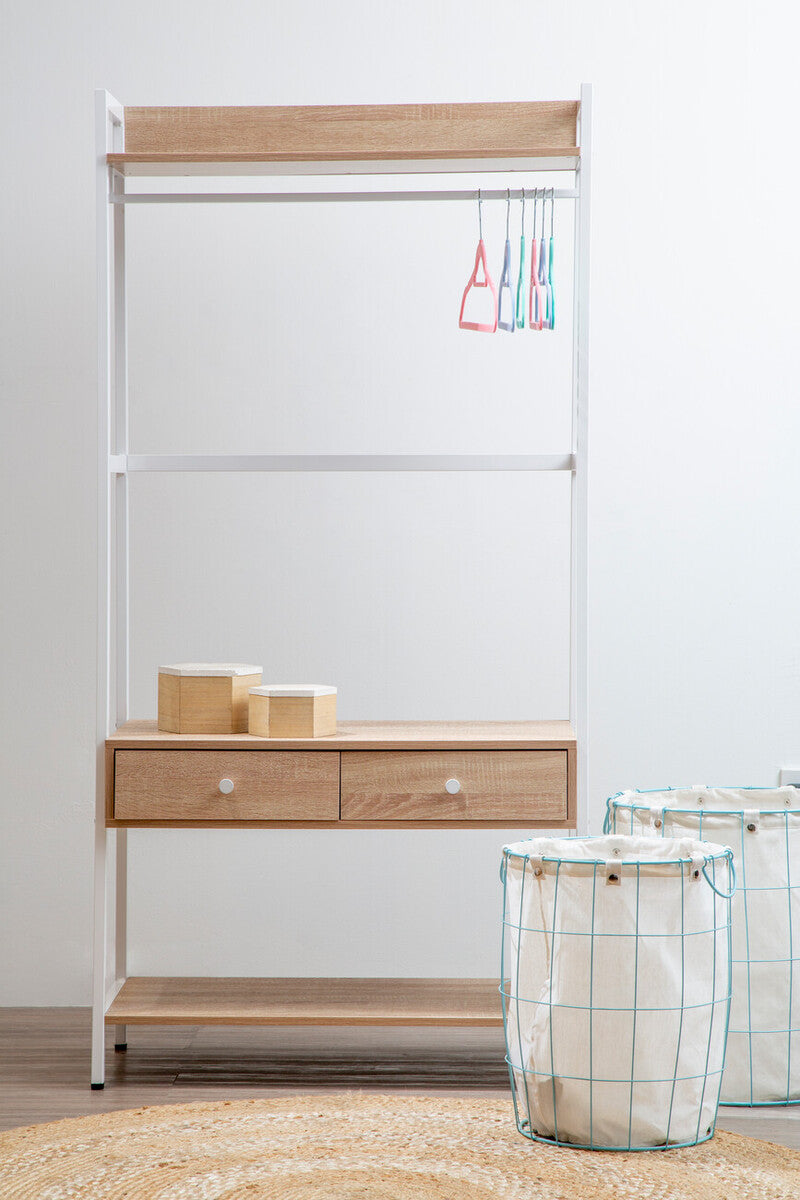 Natural Oak Effect Open Wardrobe | Bradbury