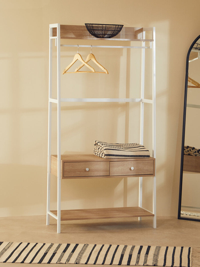 Natural Oak Effect Open Wardrobe | Bradbury