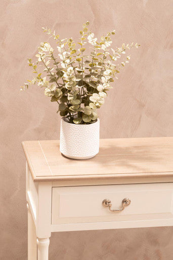 Natural Wooden Frame and White 2 Drawer Wooden Side Table with Lower Storage Shelf | Heritage