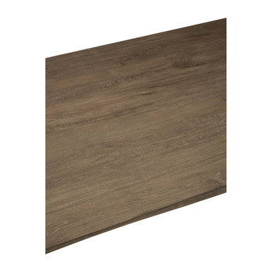 Brown Veneer Rectangular Dining Table with Metal Frame | Adele