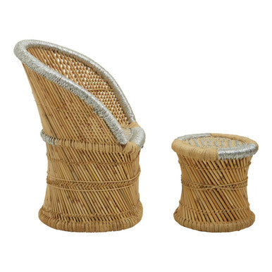 Natural and Grey Chair and Stool | Rowan