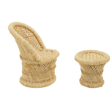 Children's Natural Chair and Stool | Rowan