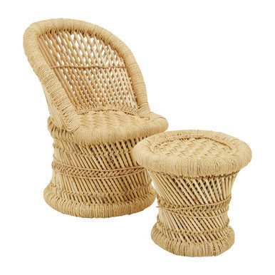 Children's Natural Chair and Stool | Rowan