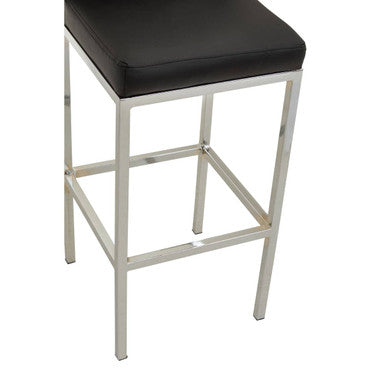Black and Chrome Finish Bar Chair | Baina