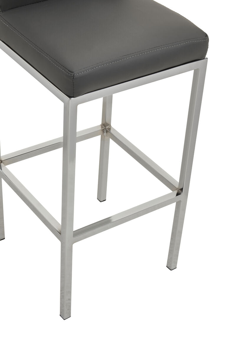 Dark Grey and Chrome Finish Bar Chair | Baina
