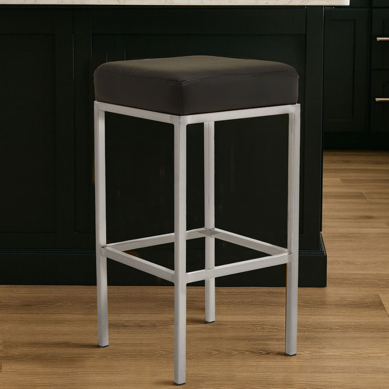 Black and Chrome Finish Bar Stool | Baina