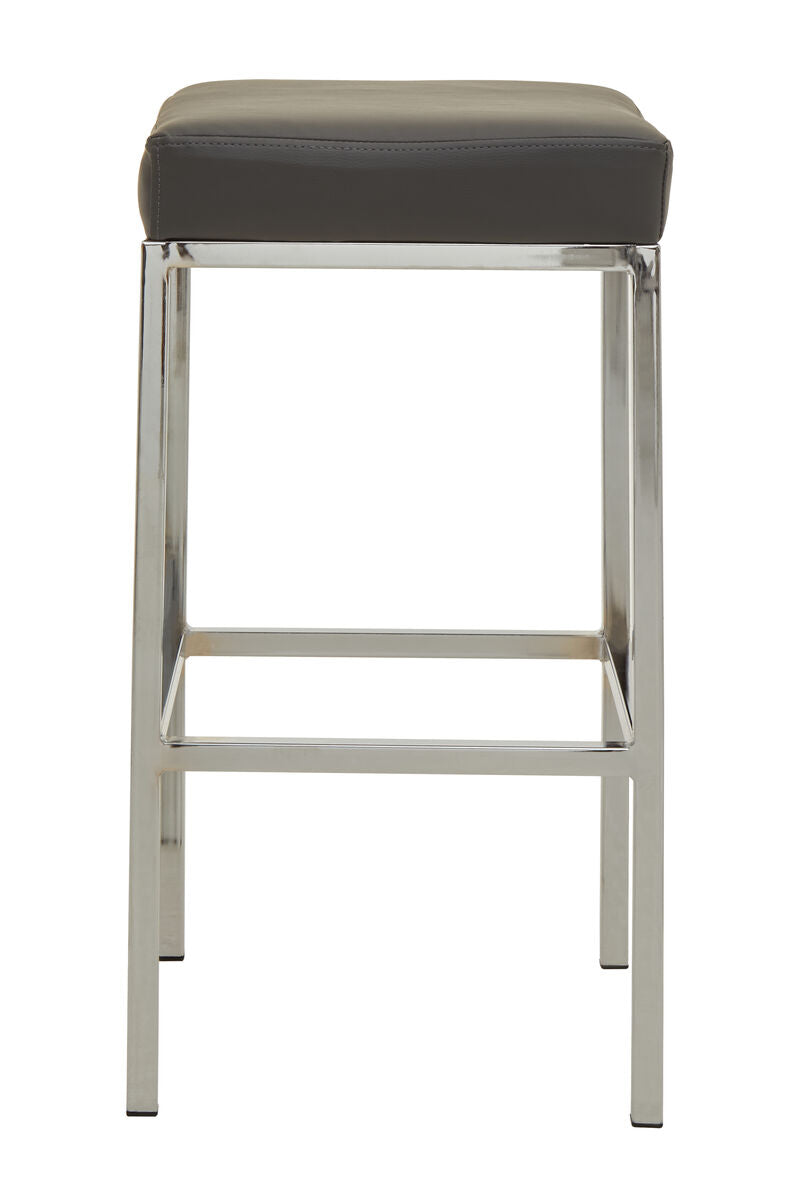 Dark Grey and Chrome Finish Bar Stool | Baina