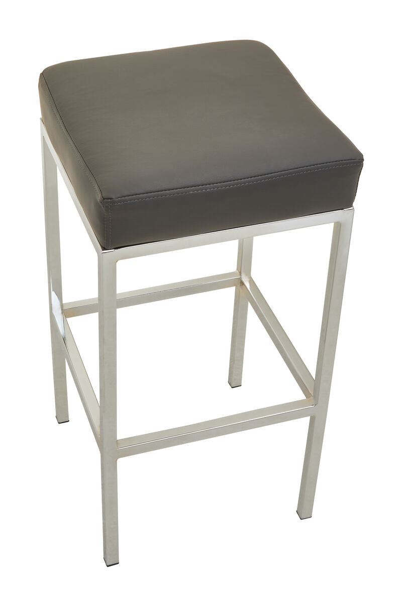 Dark Grey and Chrome Finish Bar Stool | Baina