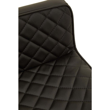 Black and Gold Bar Stool with Square Base | Baina