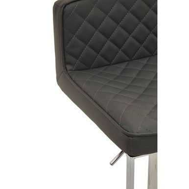 Dark Grey and Chrome Square Base Bar Stool | Baina