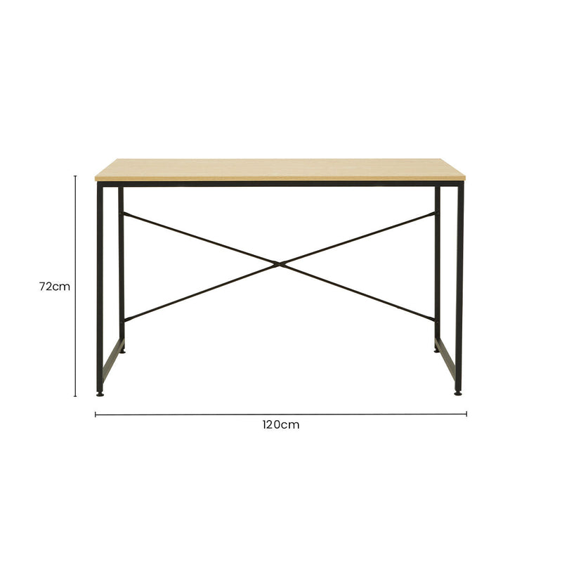 Light Oak Veneer Effect Top Desk | Laxton
