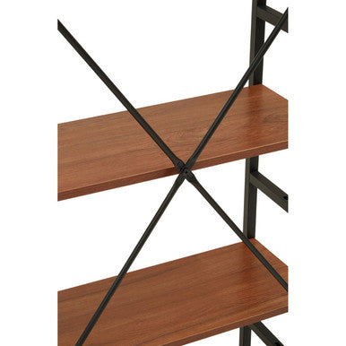 5 Tier Wood Finish Shelf Unit | Laxton