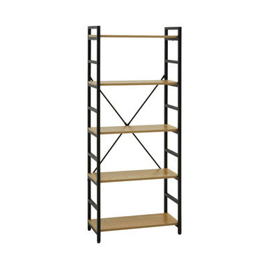 5 Tier Light Oak Effect Shelf Unit | Laxton