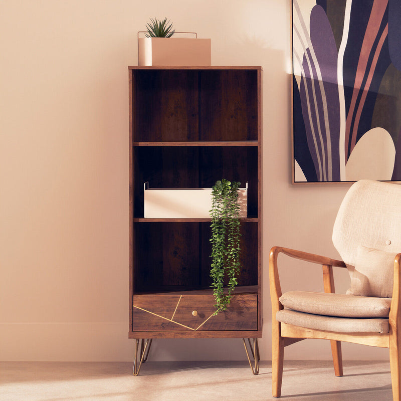 3 Tier Shelving Unit with Drawer | Flori