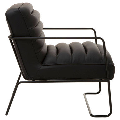 Leather Effect Black Chair | New Foundry