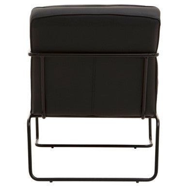 Leather Effect Black Chair | New Foundry