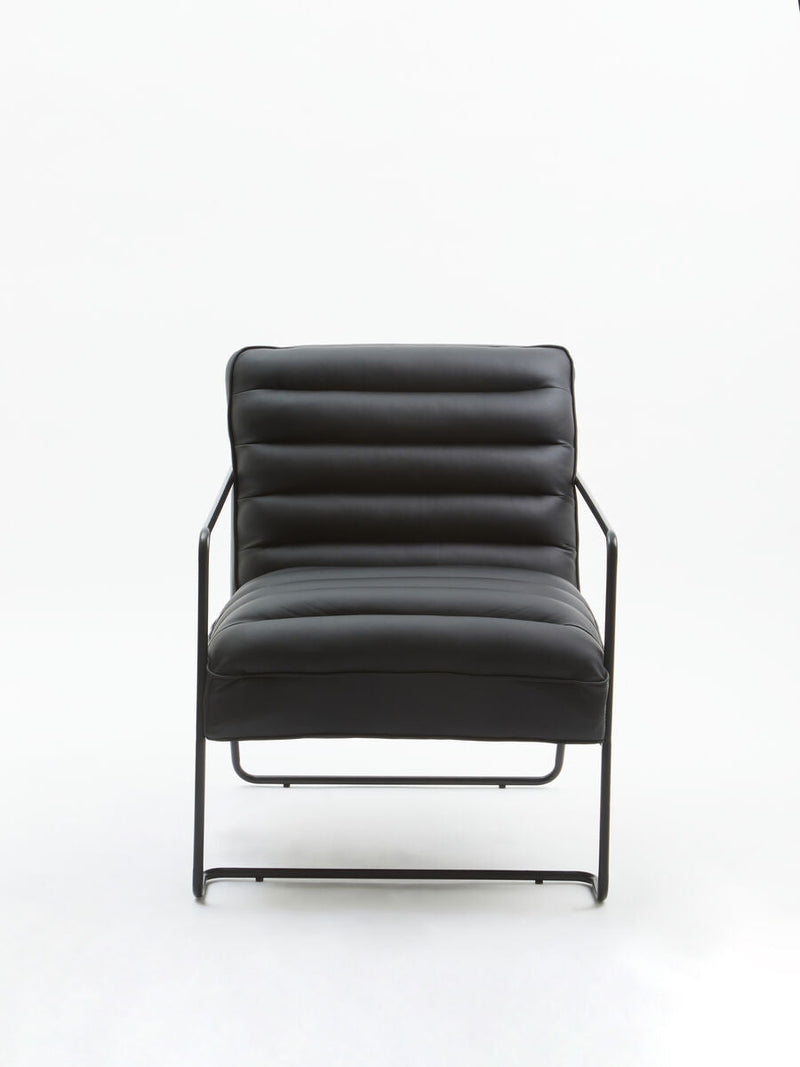 Leather Effect Black Chair | New Foundry