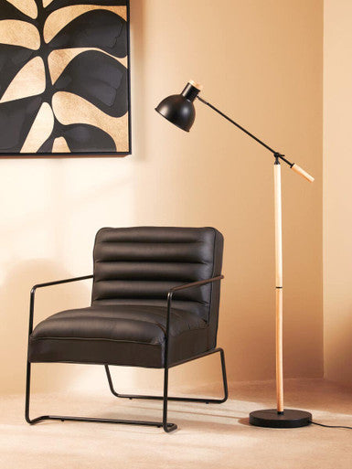 Leather Effect Black Chair | New Foundry