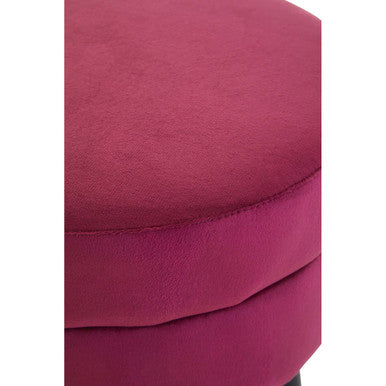 Wine Velvet Stool | Loretta