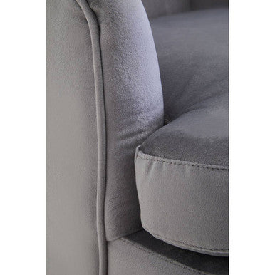 Grey Velvet Accent Chair | Loretta