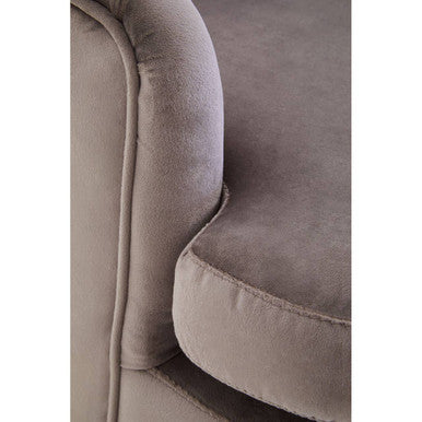 Mink Velvet Accent Chair with Wooden Legs | Loretta