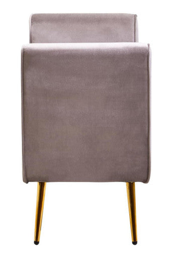 Mink Velvet Ottoman Storage Bench | Loretta