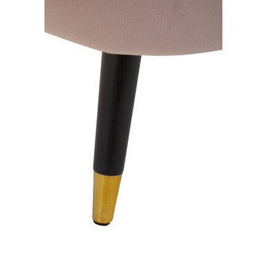 Dusky Pink Velvet Shell Accent Chair | Loretta