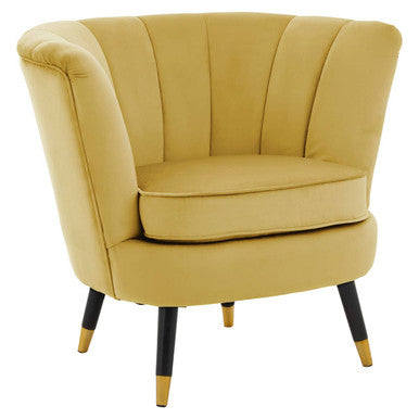 Pistachio Velvet Shell Accent Chair | Loretta