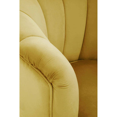Pistachio Velvet Shell Accent Chair | Loretta