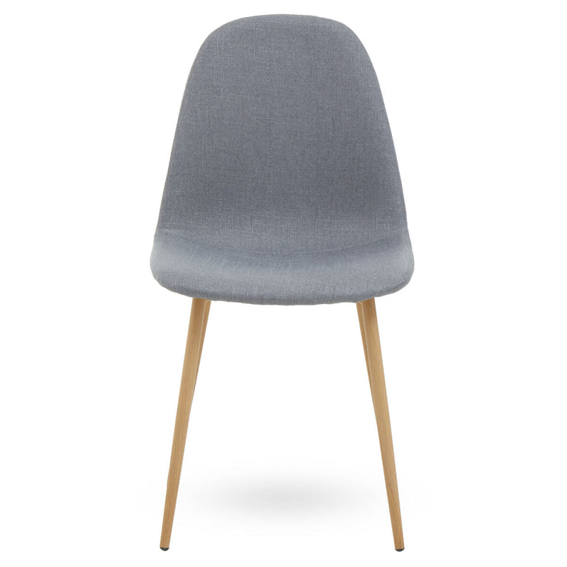 Grey Fabric Dining Chair with Wood Effect Legs | Salford