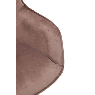 Pink Velvet and Gold Home Office Chair | Brent