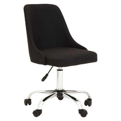 Black and Chrome Home Office Chair | Brent