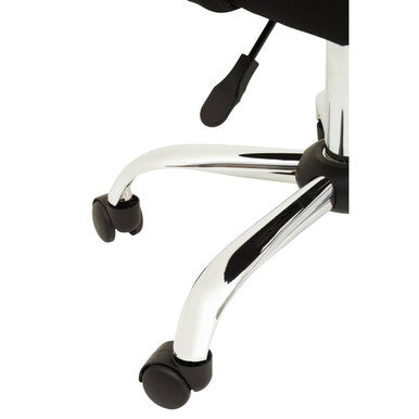 Black and Chrome Home Office Chair | Brent