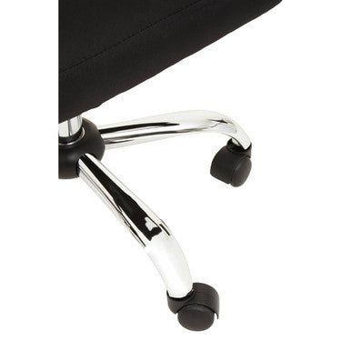 Black and Chrome Home Office Chair | Brent