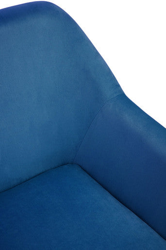 Midnight Blue Velvet Modern Accent Chair | Xander