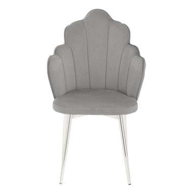 Grey Velvet Chair | Tian