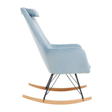 Blue Velvet Rocking Chair | Stockholm