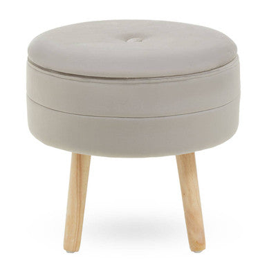 Mink Velvet Stool | Ivy