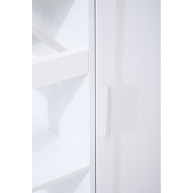 White Kitchen Trolley with Drawer and Cabinet | Frankfurt
